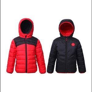 Rokka&Rolla Reversible Red and Black Puffer Jacket | L 10/12
